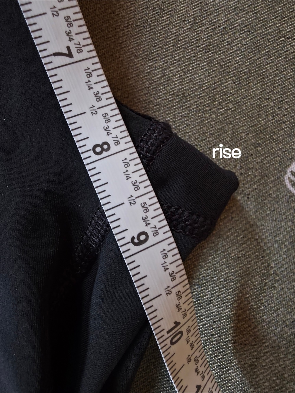 Lululemon Black Gray Capri Athletic Leggings Size 6 #YLEG14 - Picture 7 of 13